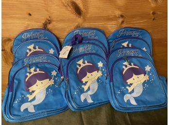 6 Mini Childrens Size Mermaid Backpacks