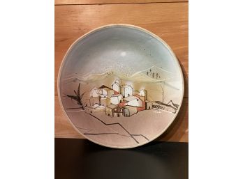 Italian Decorative Pottery  Plate Of Sicilian Village