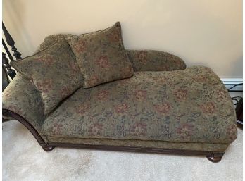 Chenille Floral Chaise Lounge