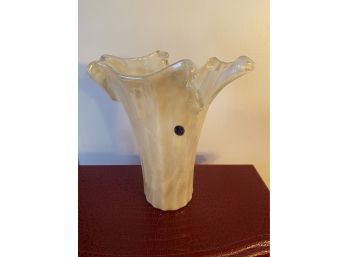 Murano Free Form Art Glass Vase