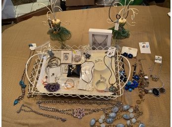 Tray Of Costume Jewelry Lot #D