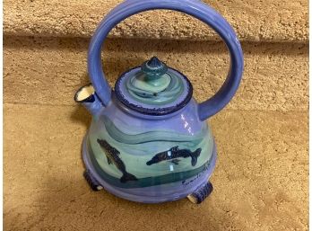Pottery Teapot Handmade And Hand Painted From Bermuda