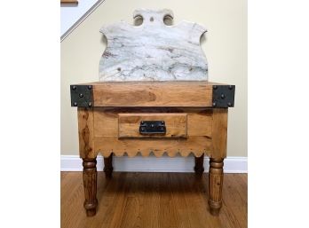 Lillian August Butcher Block Table W/Marble Mantle (LOC: S)