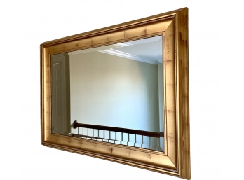 Beveled Gilt Mirror W/ Crimson Accent  (LOC: S)