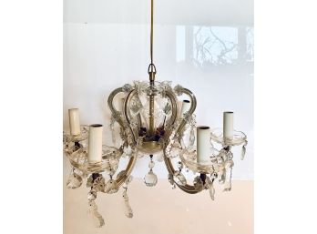 Vintage Crystal Chandelier From Paris Flea Market (LOC: W)