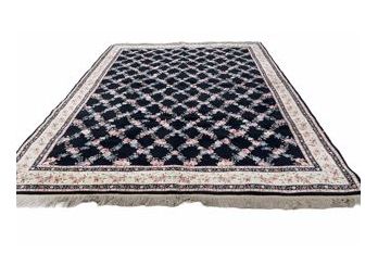 Garden Of Eden, Karastan Ebony Trellis Wool Area Carpet  (LOC: W)