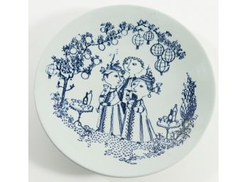 Bjorn Winblad - Small Plate 'Garden Party' From Nymolle In Denmark - MINT