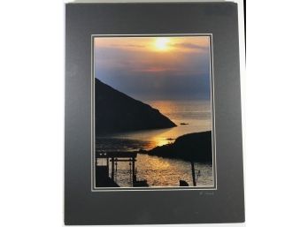 16' X 20' Matted & Signed Photograph (Nancy Stanich) - Etched Sunset - Mohegan Island, Maine