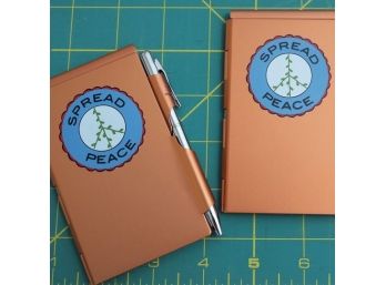 Wellspring Flip Notes - 2 Spread Peace Notebooks NEW (Metal Notebook - Pocket Size)