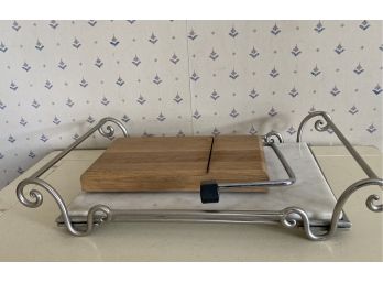 Wooden Cheese Slicer And A Nice Marble Tray Server