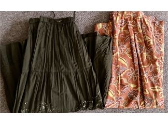 2 Nice Fall Colored Skirts Both Size Large