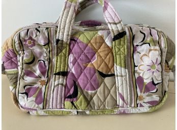 Vera Bradley Purse White With Purple Flowers And Greenery