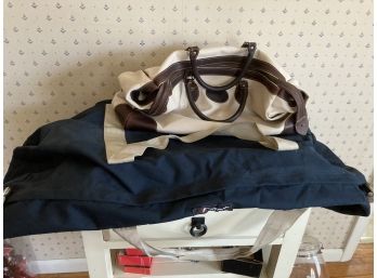 2 Bags BIG Eastpak Bag And Super Nice Canvas Tennis Bag With Leather Handles 'the Championships Wimbledon'