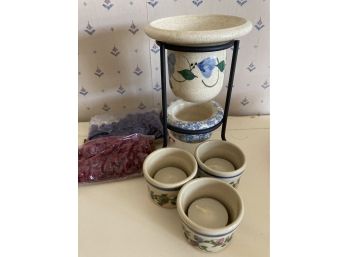 3 Motive Candle Holders And A Wax Burner