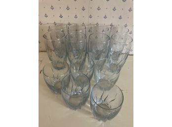 8 Tall Glasses And 5 Smaller Ones All Glass