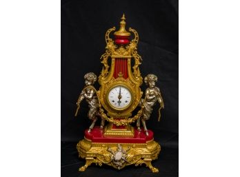 Brevettato Italian Imperial Brass Mantle Clock