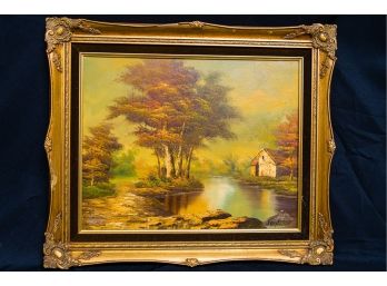 Gold Framed Oil On Canvas Signed By Listed Artist L Stepheno