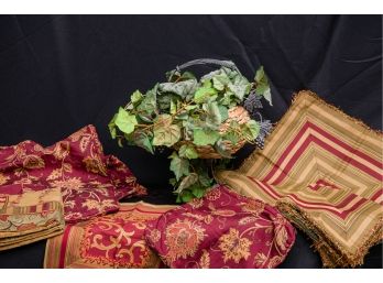 Pillow Covers And Faux Greenery