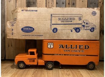 1962 Tonka Allied Van Lines Moving Semi Truck With Original BOX No. 739