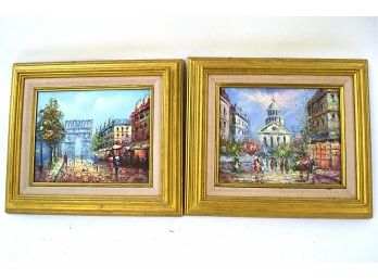 Matching  Signed Framed Oil Paintings