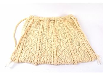Anthropologie Cable Knit  100% Merino Wool Bag