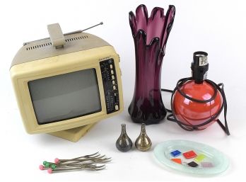 Colorfully Eclectic Mix Of Vintage Items Including Dansk