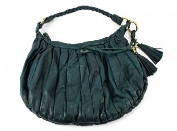 Sabina Softest Deep Dark Green Leather Slouch Bag