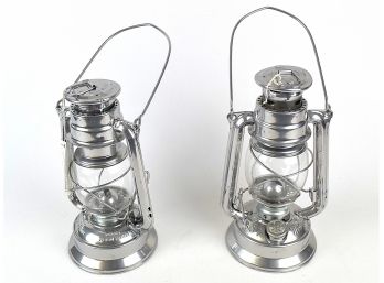 Pair Of Outdoor Grilling Refillable Lantern