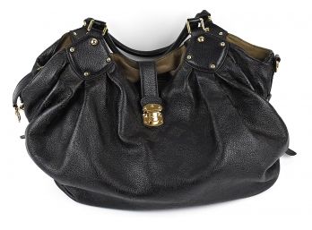 Large Black Leather Louis Vuitton Bag