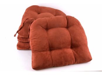 Set Of Four Burnt Orange Seat Cushions