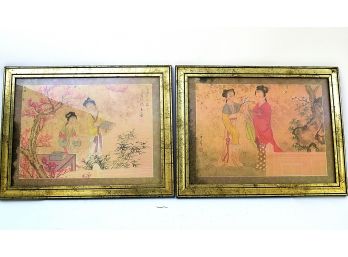 Pair Of Vintage “Ladies Of The Orient” Framed Prints
