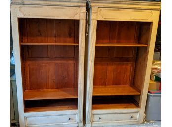 Pair Of Country French Large Book Shelves -