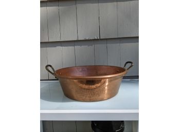 One Extra Large Copper Serving Bowl