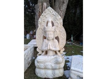 Marble Thai Buddah  Provides Serenity To Any Outdoor Garden