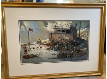 Framed Boat Print Signed And Numbered By Charles Wysocki