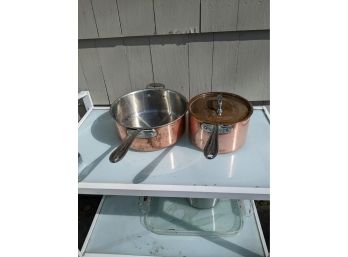 Two Great Copper Pots  By All Clad