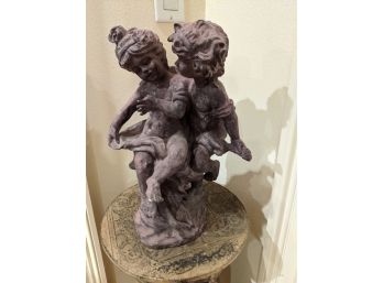 Outdoor Or Indoor Sculpture Of Children Embracing