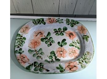 One Hand Painted Designer Platter By Thiry