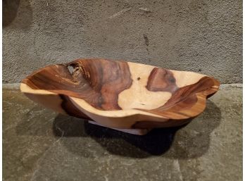 Decorative Carved Wood Bowl