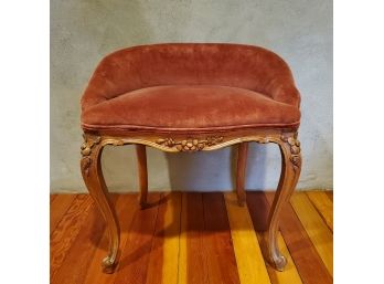 Sweet Antique Velvet Vanity Stool