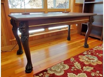 Unique Desk With Figural & Clawfoot Legs