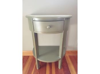 Painted Grey Nightstand / End Table With Drawer