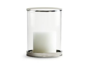 Ralph Lauren Polished Metal Hurricane Candle Holder 1 Of 2