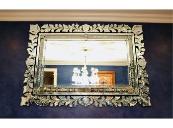 Astoria Grand Extraordinarily Opulent Carved Glass Wall Mirror 6 Ft