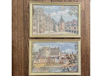 Pair Of Framed Vintage French Tapestries, Paid $220