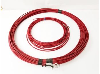 Red Coated 1/4' Cable Wire Cable Lockout Style