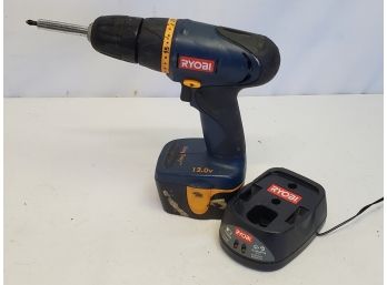 Ryobi Model HP412 - 12V Drill Driver With One Battery & Charger - Tested Working