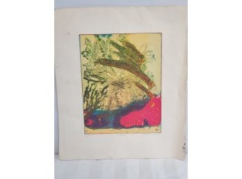 Vintage 1982 Signed By Pat Richardson (?) 14 Of 20 'Untitled' Unframed Lithograph