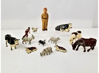 Vintage Lead Farm Animals  Made In England