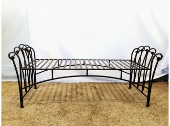 Handsome Heavy Well Made Wrought Iron Garden Bench
